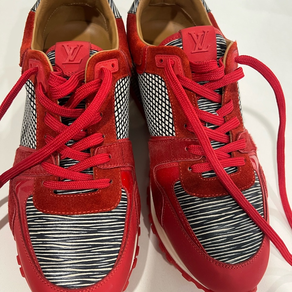 Louis Vuitton Red and Black Sneakers
